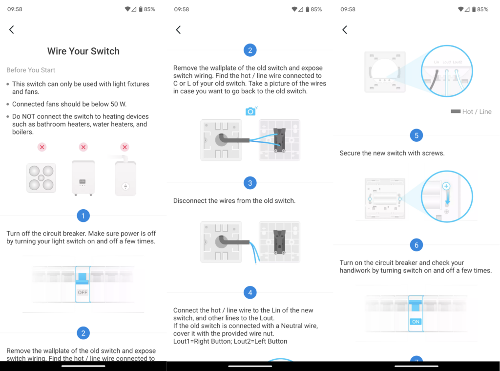 Instructions de câblage de l'interrupteur d'éclairage intelligent TP-Link Tapo S220