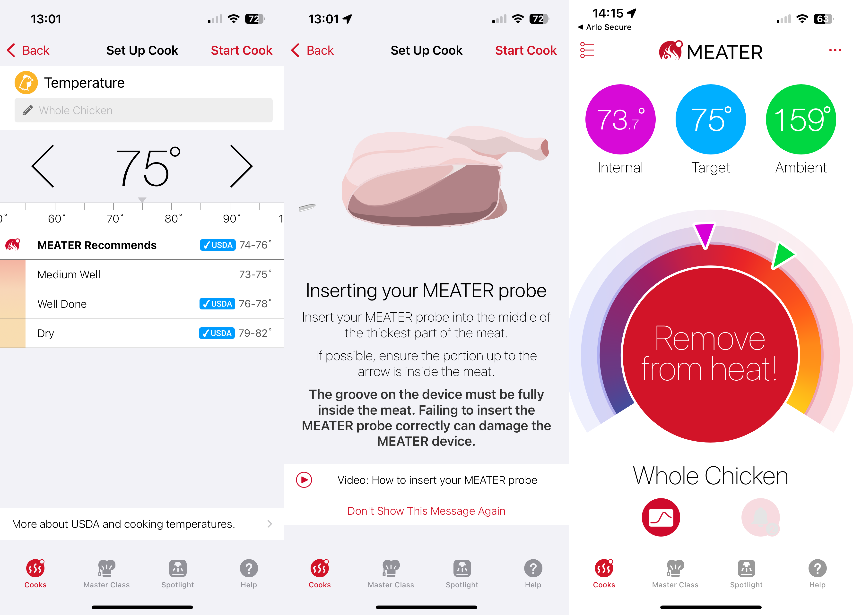 Meater 2 Plus configuré dans l'application