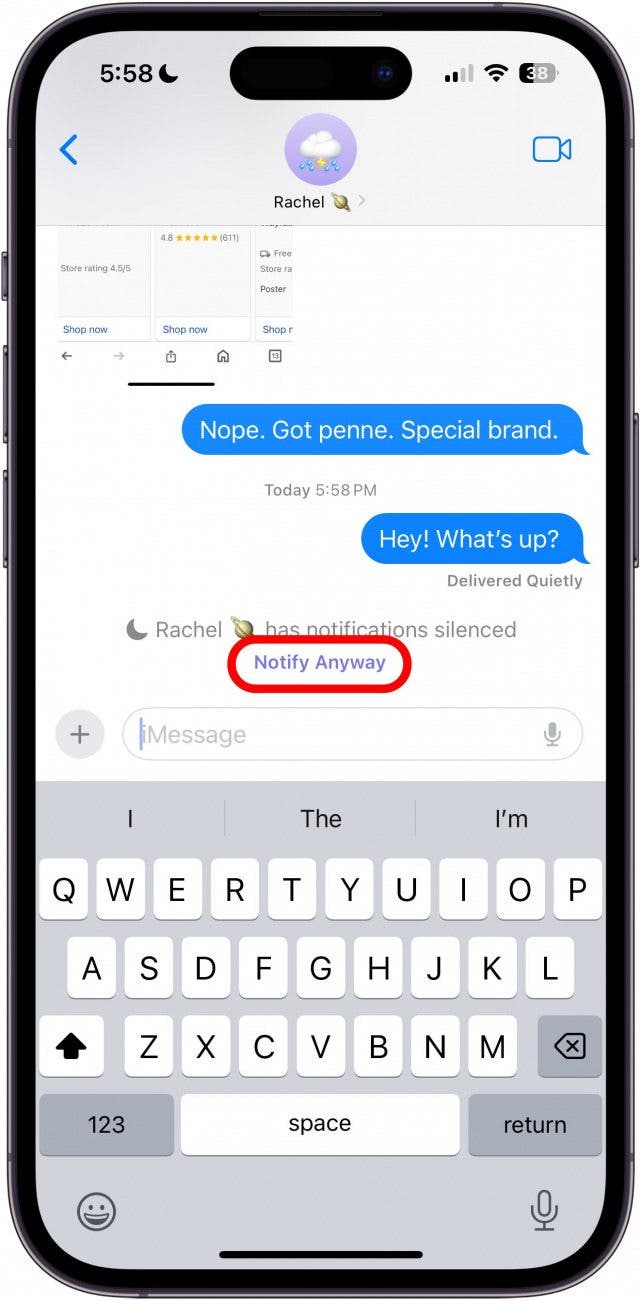 notifications iPhone réduites au silence
