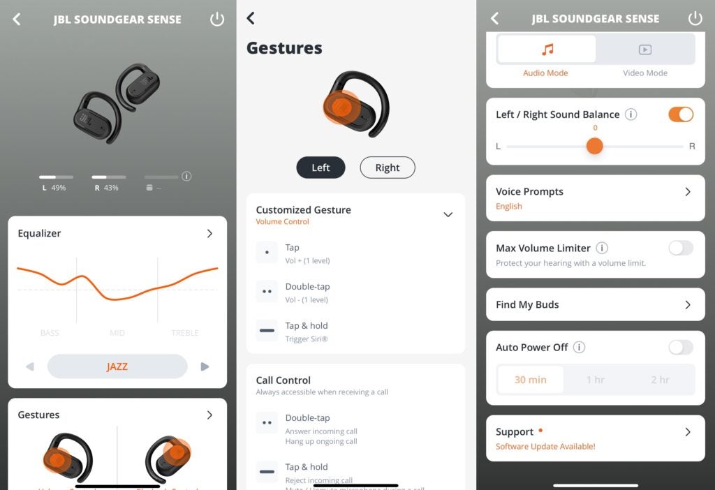 Application JBL Soundgear Sense MyJBL