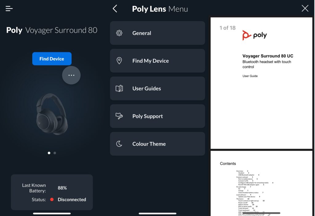 Application Poly Voyager Surround 80 UC