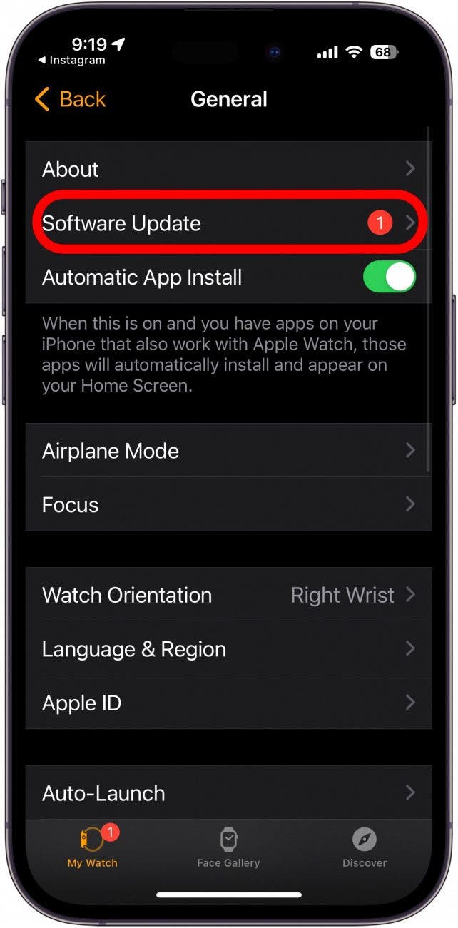 appuyez sur mise à jour du logiciel pour mettre à jour le logiciel de l'Apple Watch appuyez sur mise à jour du logiciel pour mettre à jour le logiciel de l'Apple Watch