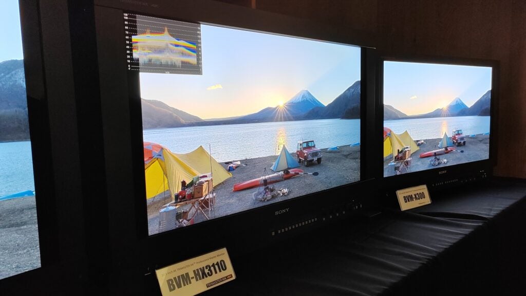 Sony HX3110 avec moniteur de forme d'onde