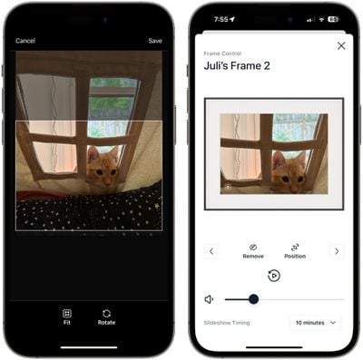 télécommande de cadre aura