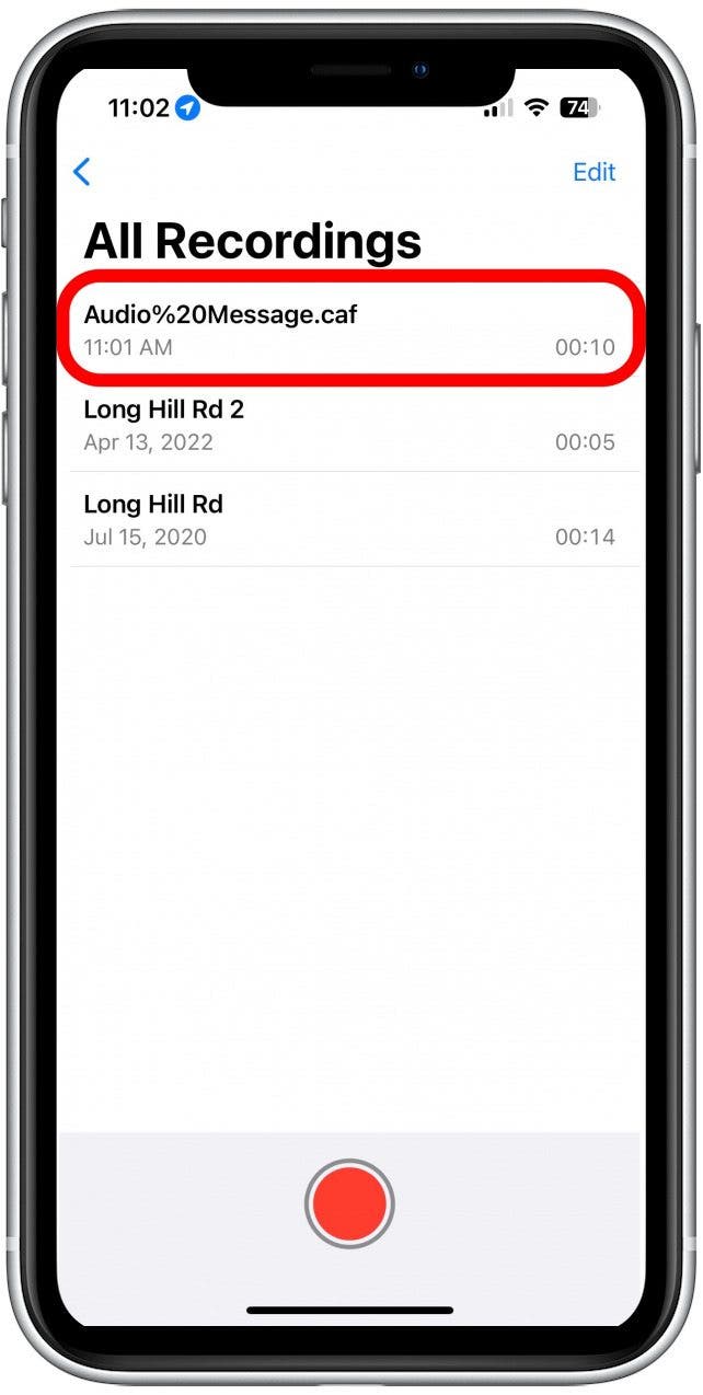 étape 4 où vont les messages audio enregistrés