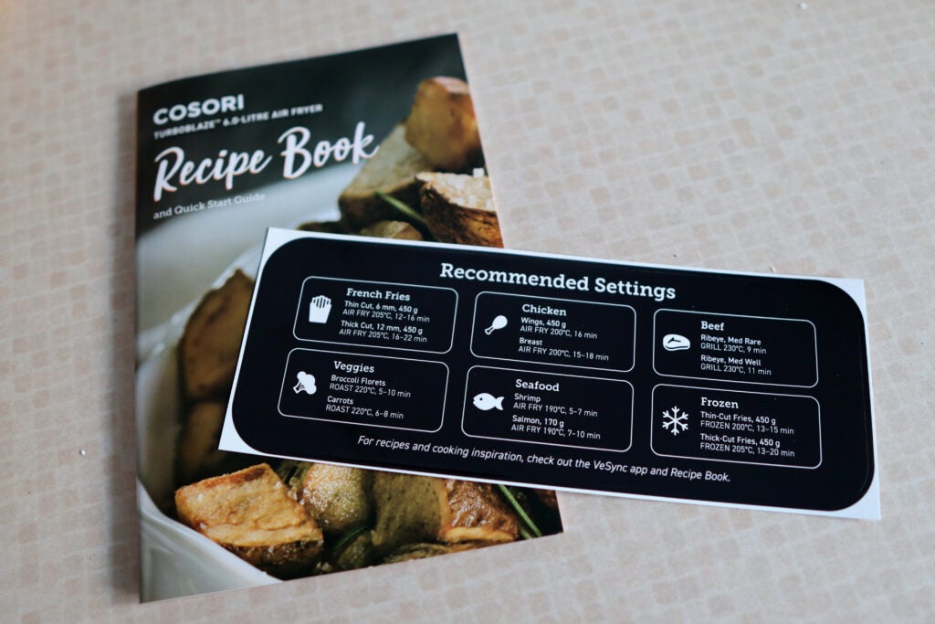 Livre de recettes - Friteuse à air Cosori 6L Turbo Blaze