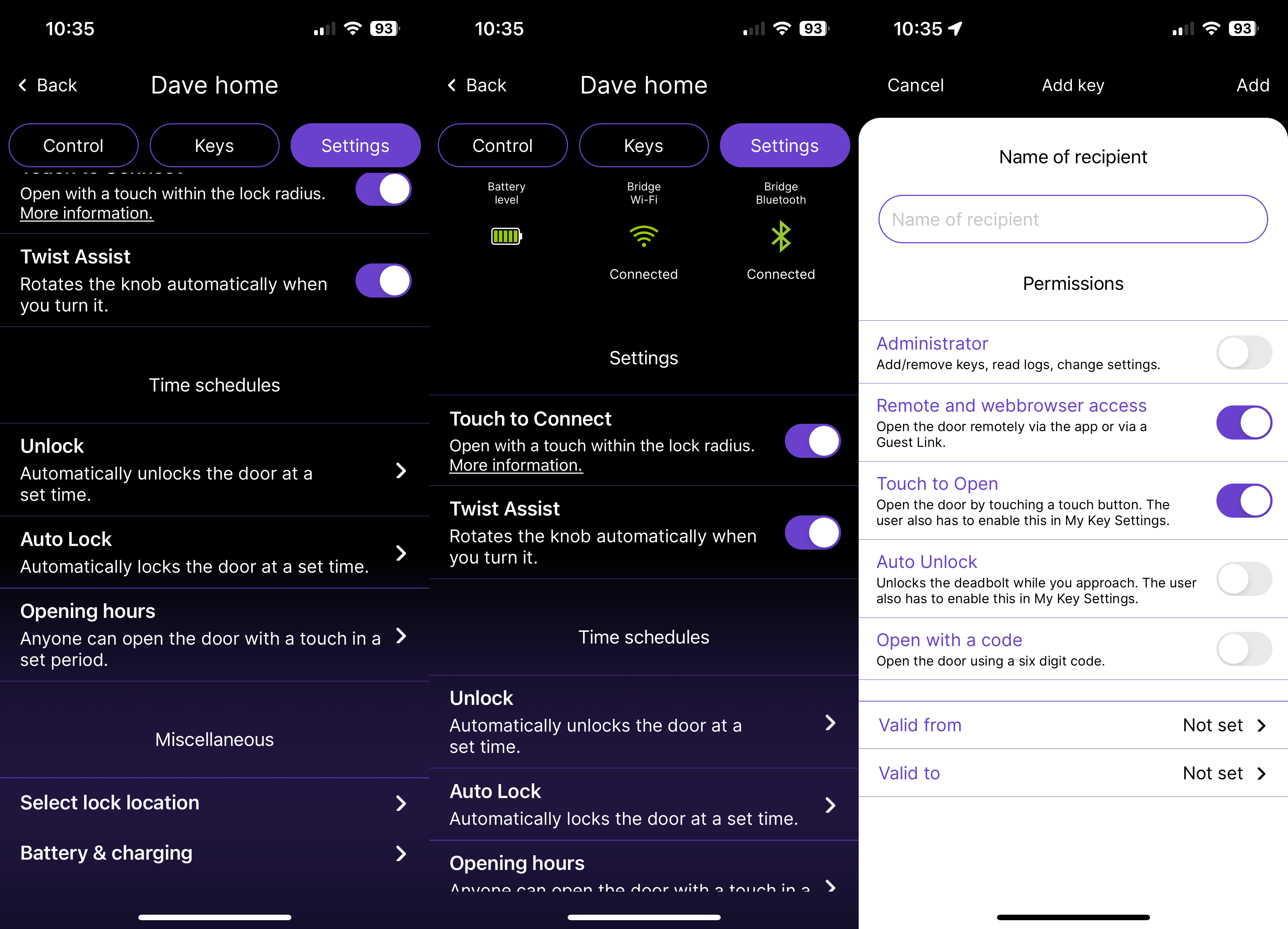 Application LOQED Touch SmartLock