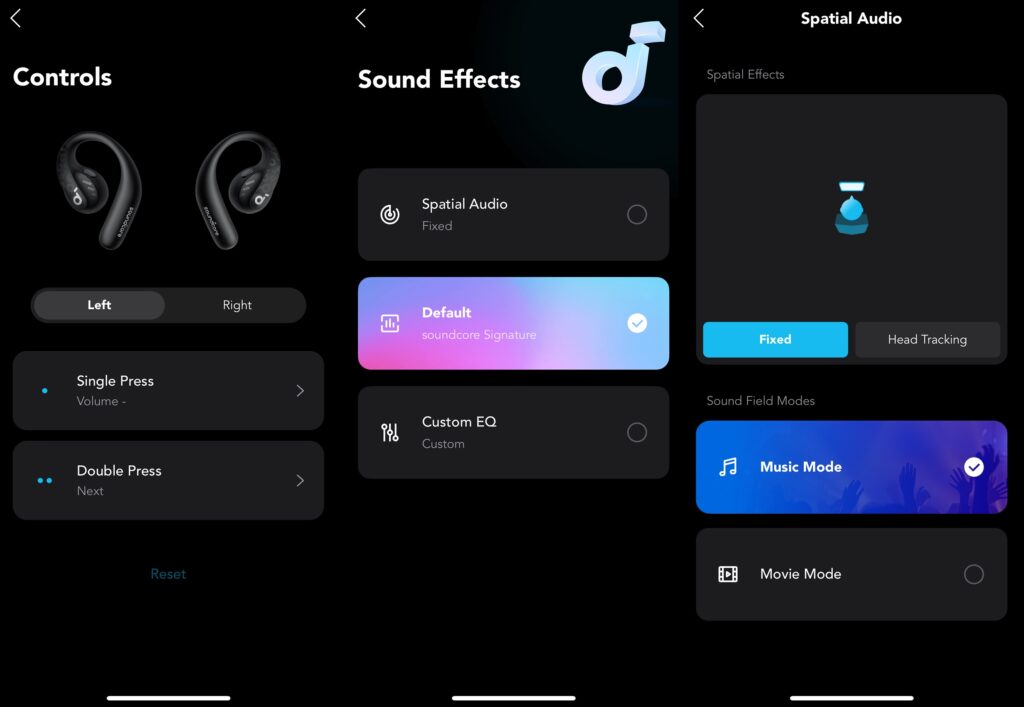 Application compagnon Soundcore AeroFit Pro