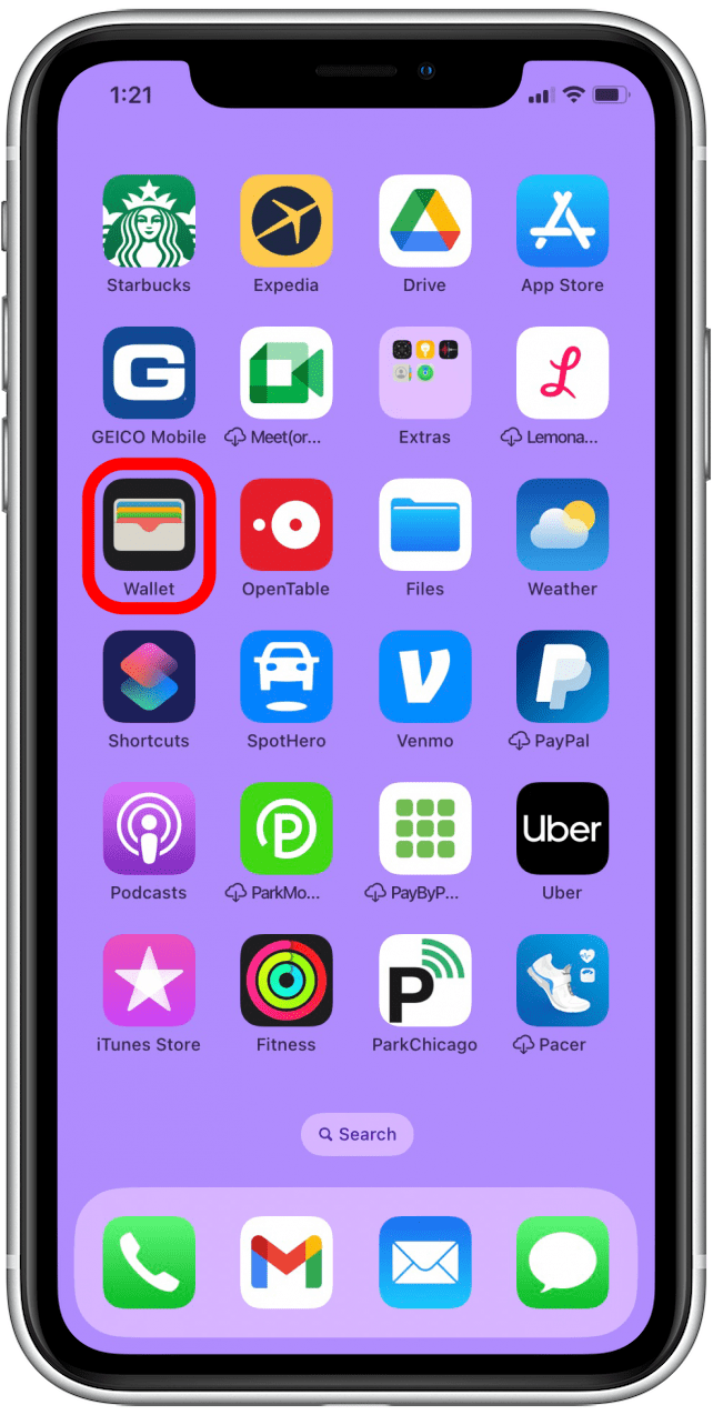 Accédez à Apple Wallet