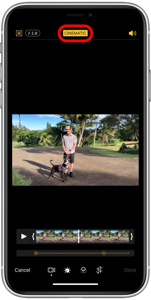 Pour désactiver complètement le flou d'arrière-plan, appuyez sur Cinématique - comment créer un film sur iPhone