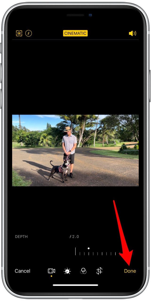 Enfin, le bouton de recadrage vous permettra de retourner, faire pivoter, recadrer ou redimensionner la vidéo.