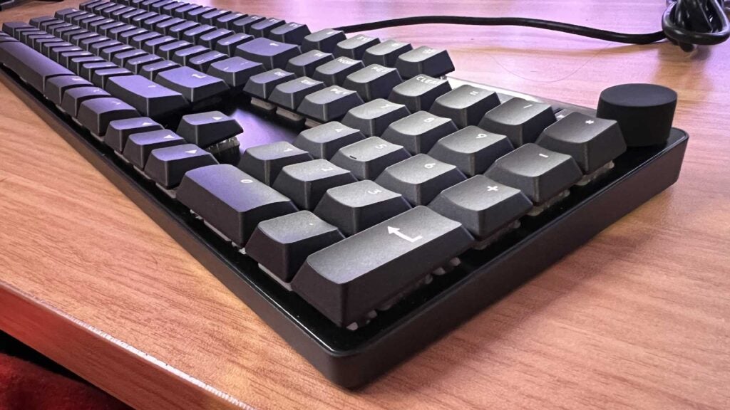 Un regard incliné sur les touches du Das Keyboard MacTigr.