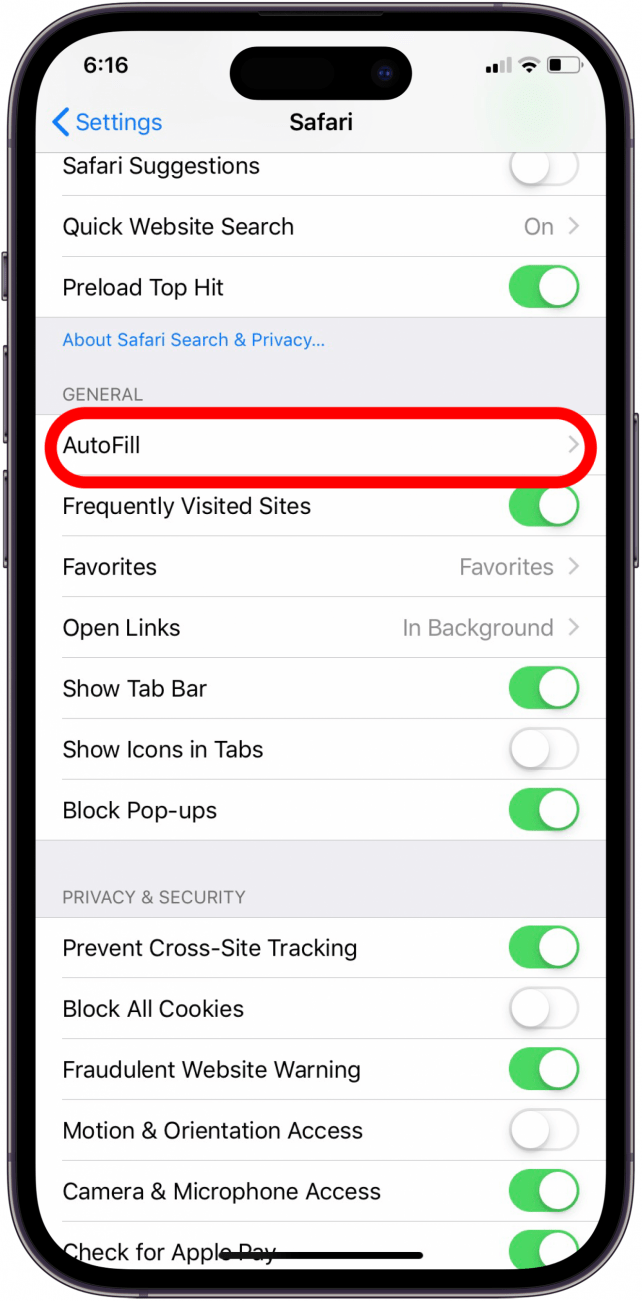 tap autofill in safari settings on iphone or ipad 1707382145 487 Comment mettre a jour les informations de saisie automatique de