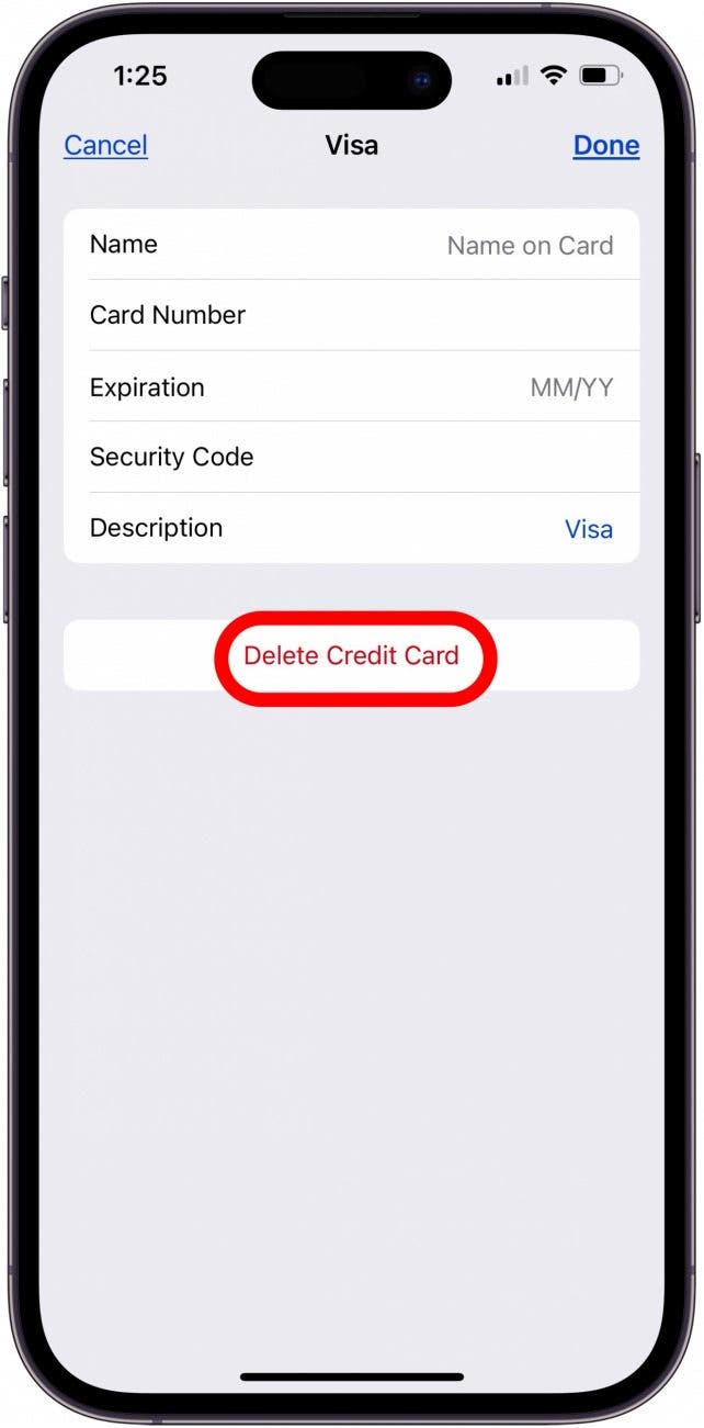 comment supprimer les cartes enregistrées sur iPhone et iPad appuyez sur Supprimer la carte de crédit comment supprimer les cartes enregistrées sur iPhone et iPad appuyez sur Supprimer la carte de crédit