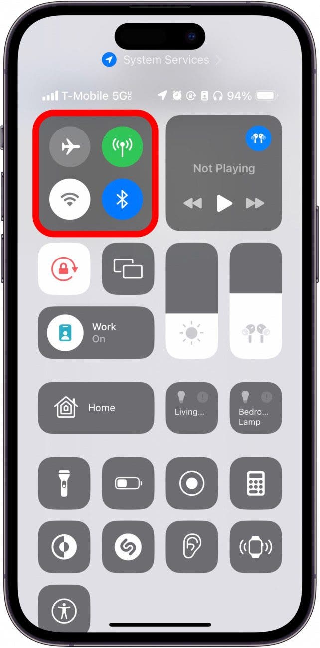 paramètres du point d'accès iPhone avec possibilité de rejoindre d'autres personnes, bascule entourée en rouge