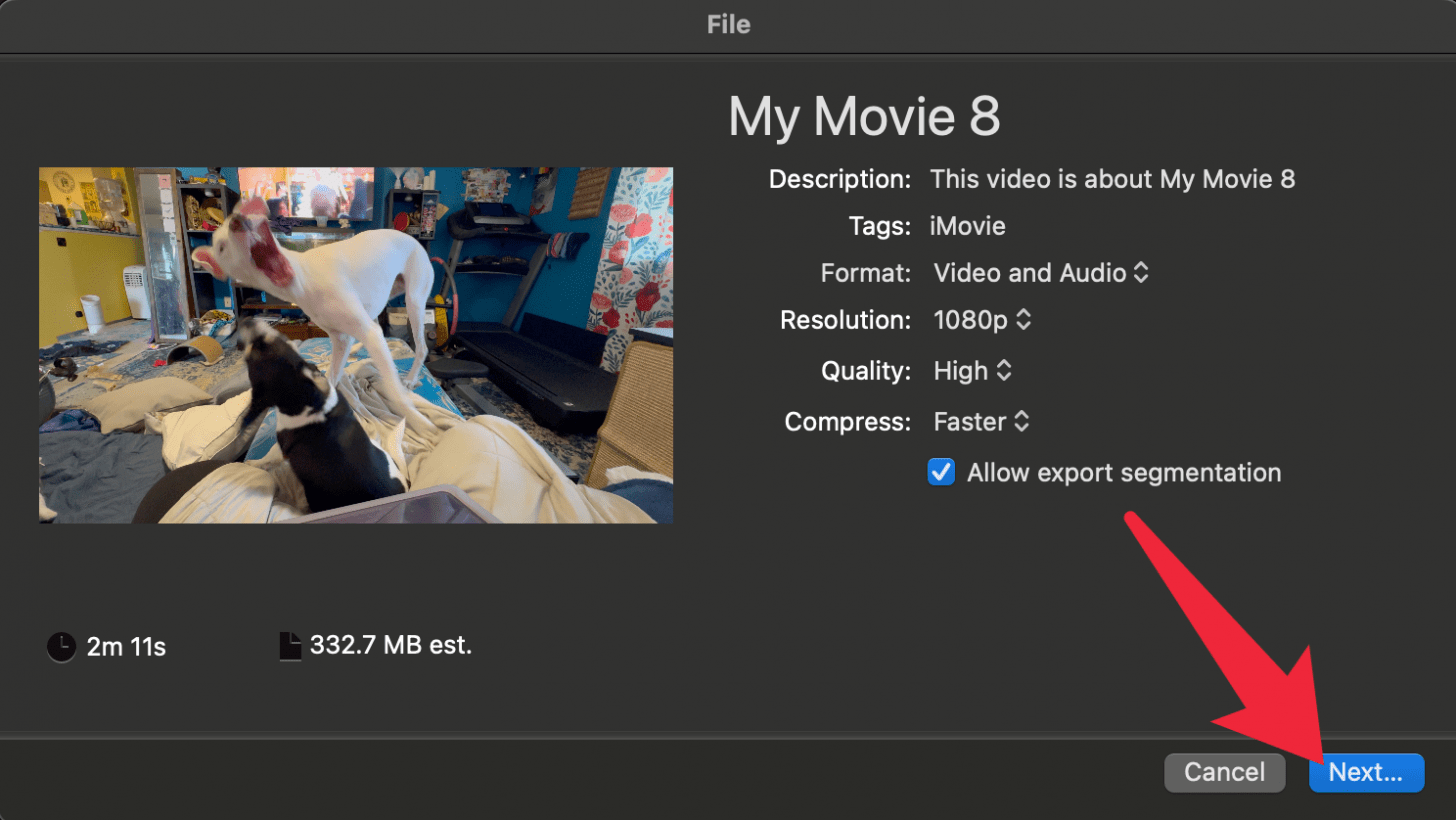 Apportez des modifications à la qualité et à la vitesse de la vidéo, puis cliquez sur Suivant.