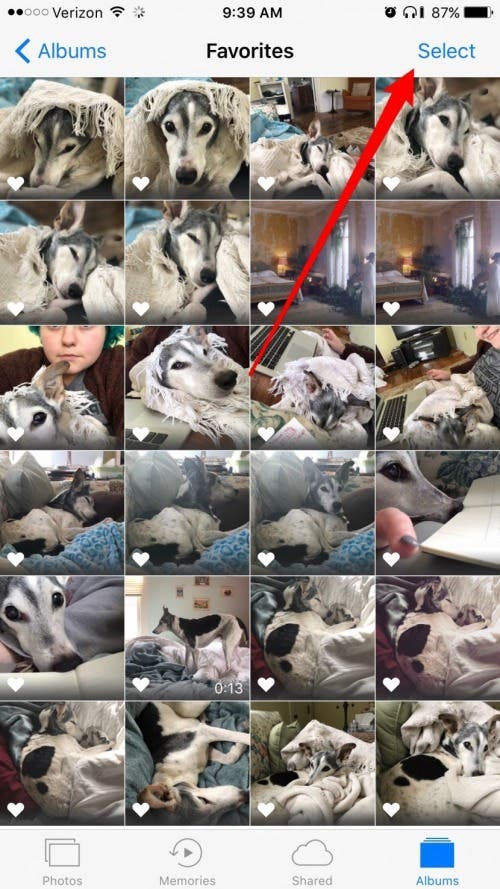 Comment envoyer des photos par courrier electronique depuis un iPhone