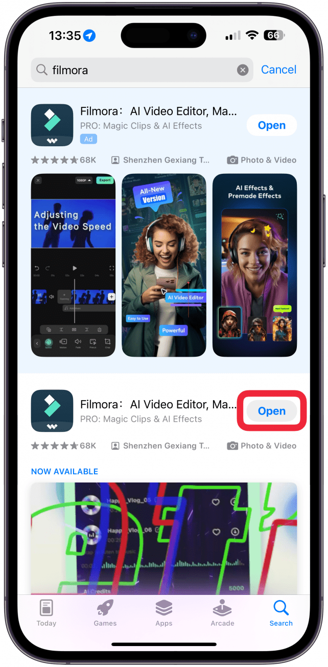 Téléchargez Filmora depuis l'App Store et ouvrez-le. Vous devrez créer un compte la première fois que vous l'utiliserez.