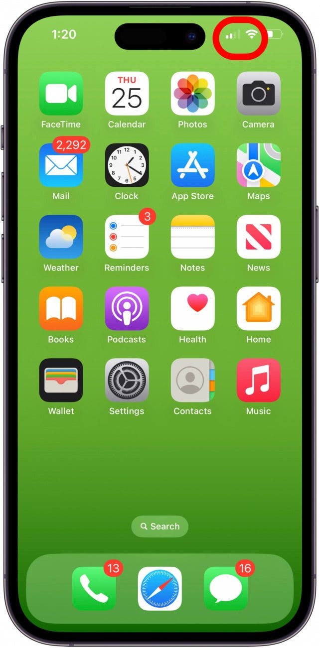 si la caméra Facetime ne fonctionne pas, vérifiez le wifi et le signal cellulaire sur iPhone ou iPad