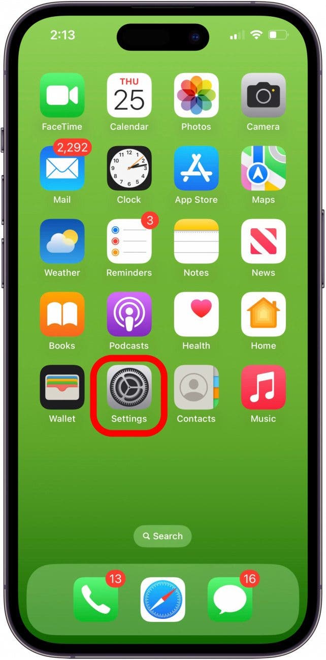 application de paramètres iPad et iPhone