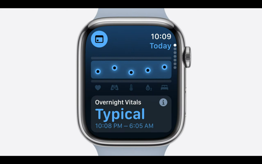 Paramètres vitaux de l'Apple Watch