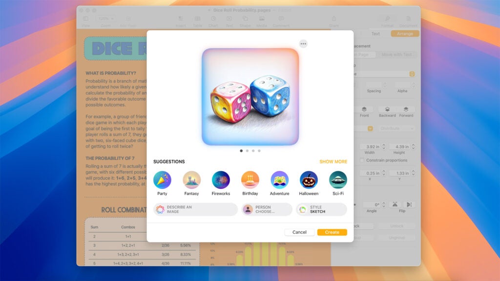 Terrain de jeu d'images macOS Sequoia