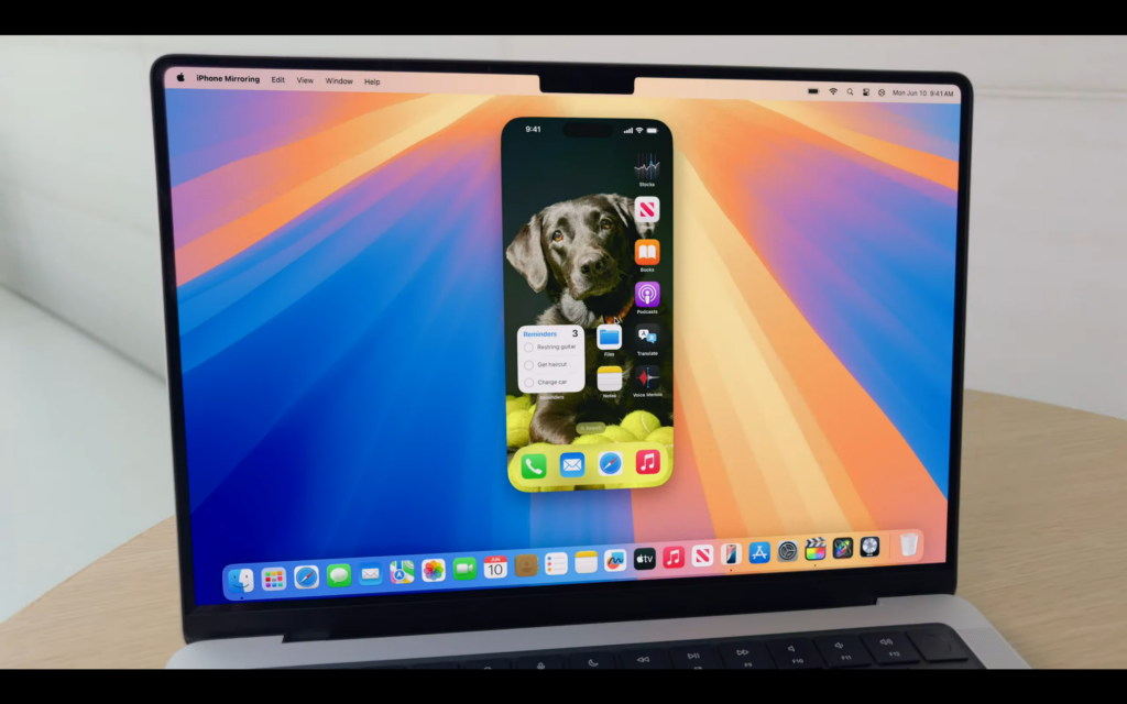 Mise en miroir de l'iPhone macOS Sequoia