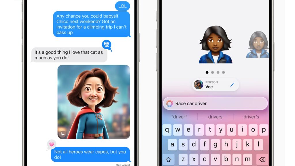 Genmoji aux pommes