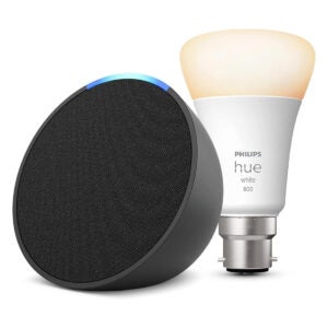 Économisez 58 % sur un pack Echo Pop et Philips Hue ce Prime Day
