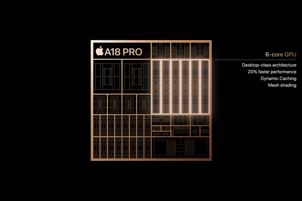 Diapositive sur le GPU Apple A18 Pro
