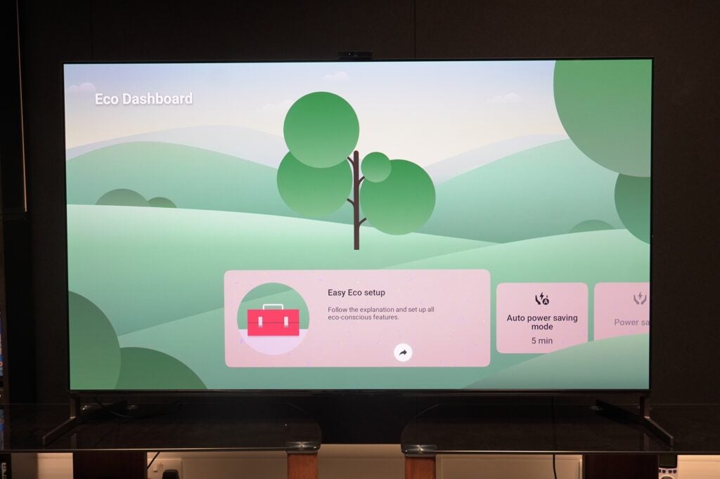 Tableau de bord écologique du Sony A95L
