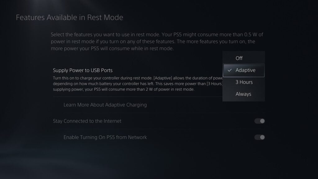 Chargement adaptatif Sony DualSense