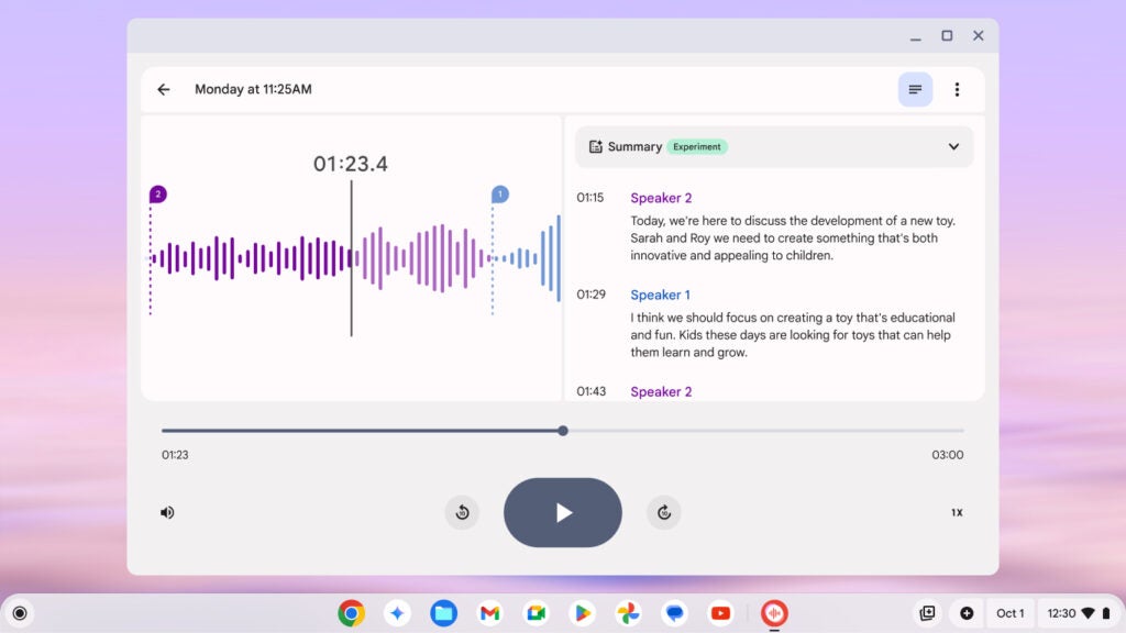 Nouvelle application Chromebook Plus Recorder