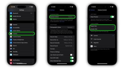 changer le geste pour ouvrir l'application appareil photo iphone 16