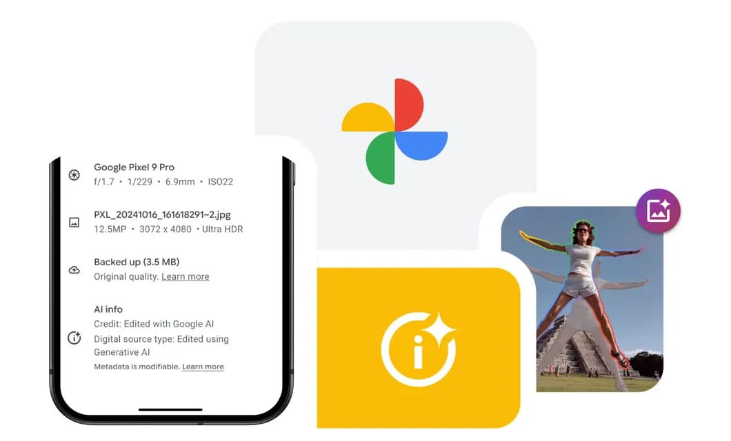 Les petits caracteres de Google Photos Modifies avec lIA ne