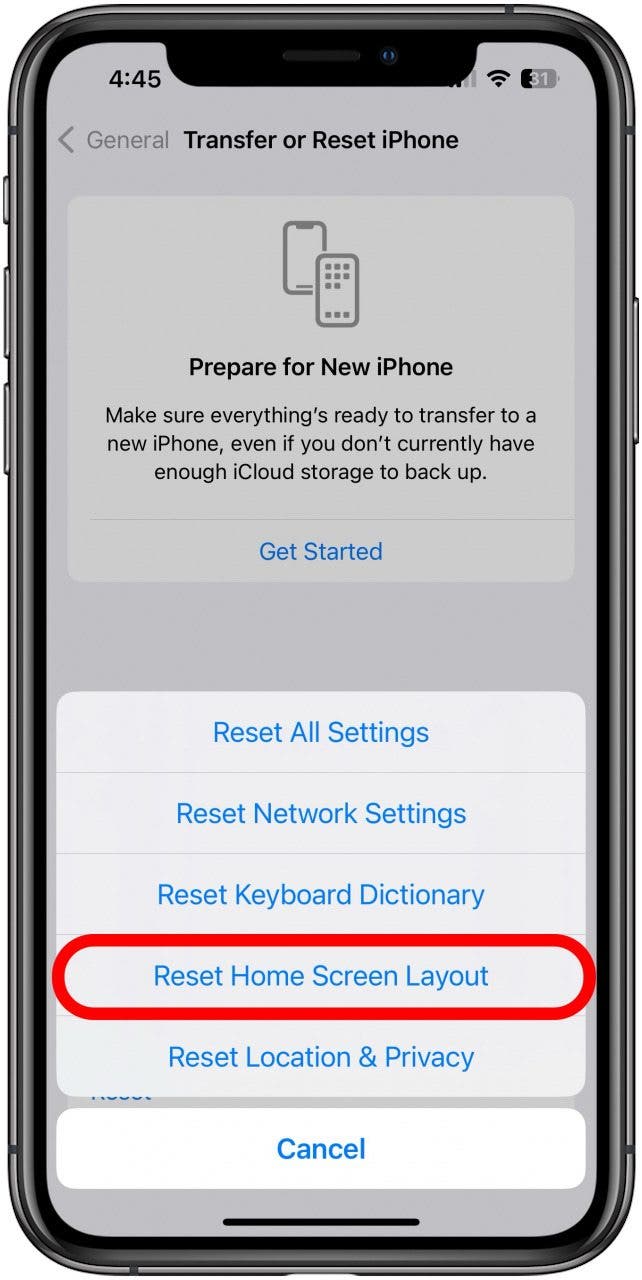 alphabétiser les applications sur iPhone