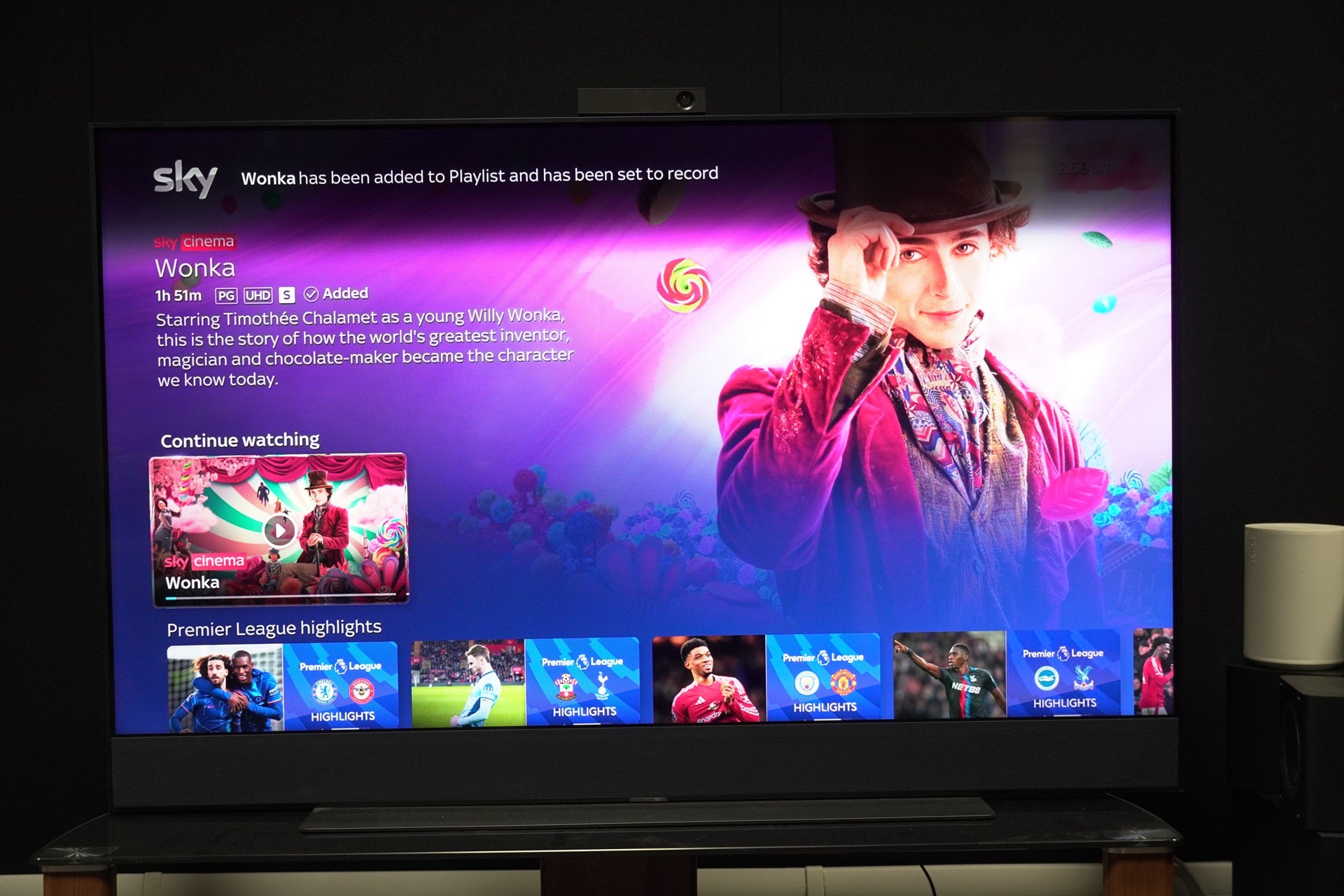 Sky Playlist ajoutant du contenu