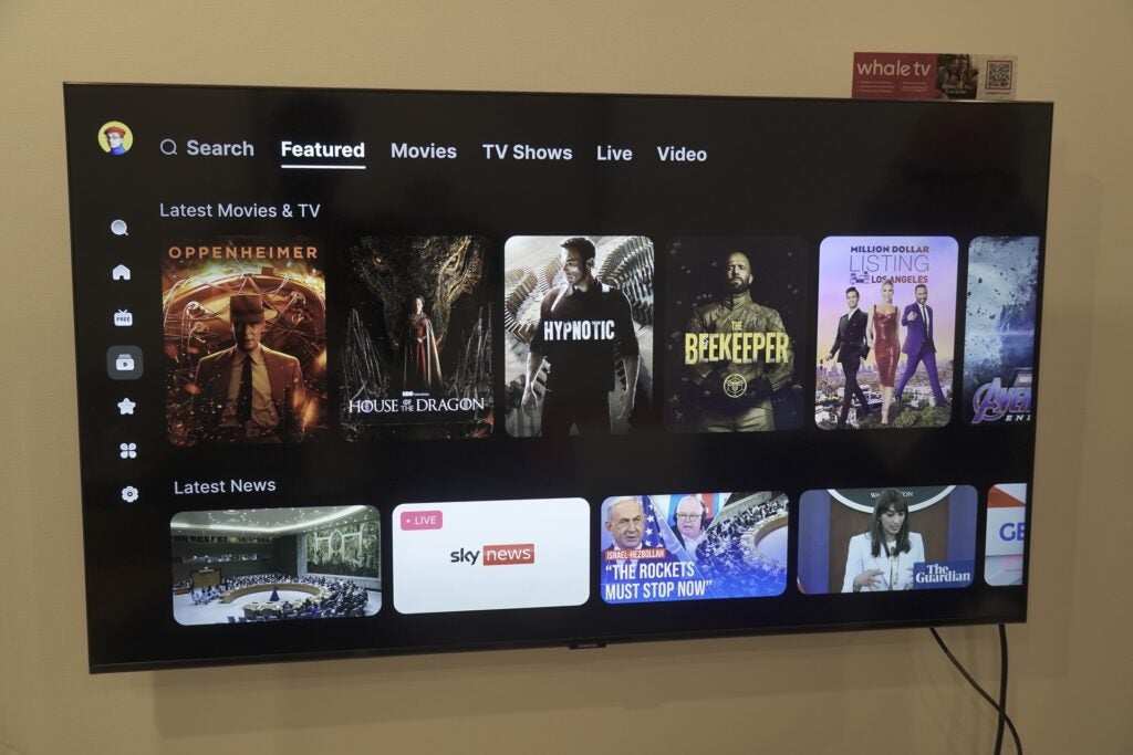Contenu des fonctionnalités de Whale TV