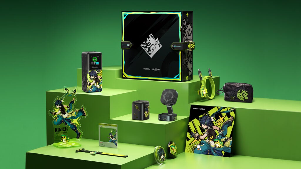 Image affichant le contenu du paquet d'impact Genshin Ugreen sur la plate-forme verte