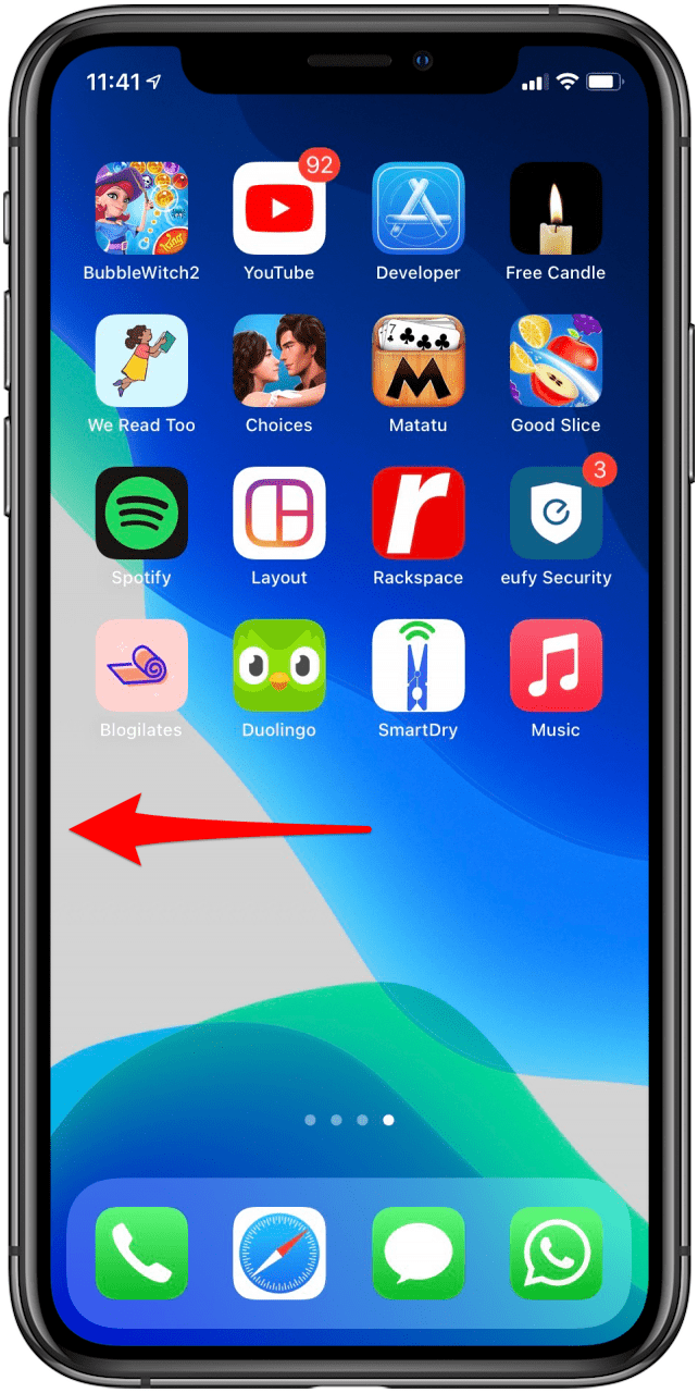 Glissez la bibliothèque de votre application