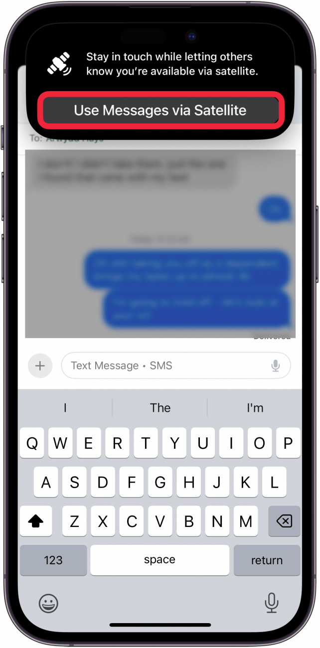 Appuyez sur Utiliser les messages via satellite Appuyez sur Utiliser les messages via satellite