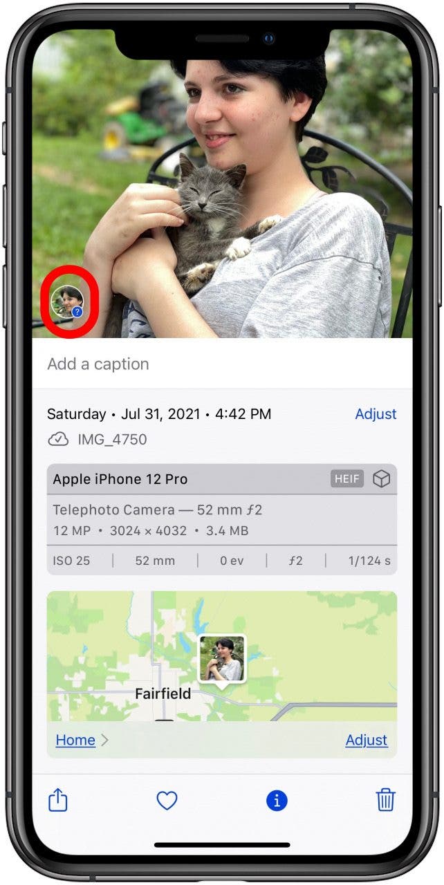 Appuyez sur la petite icône