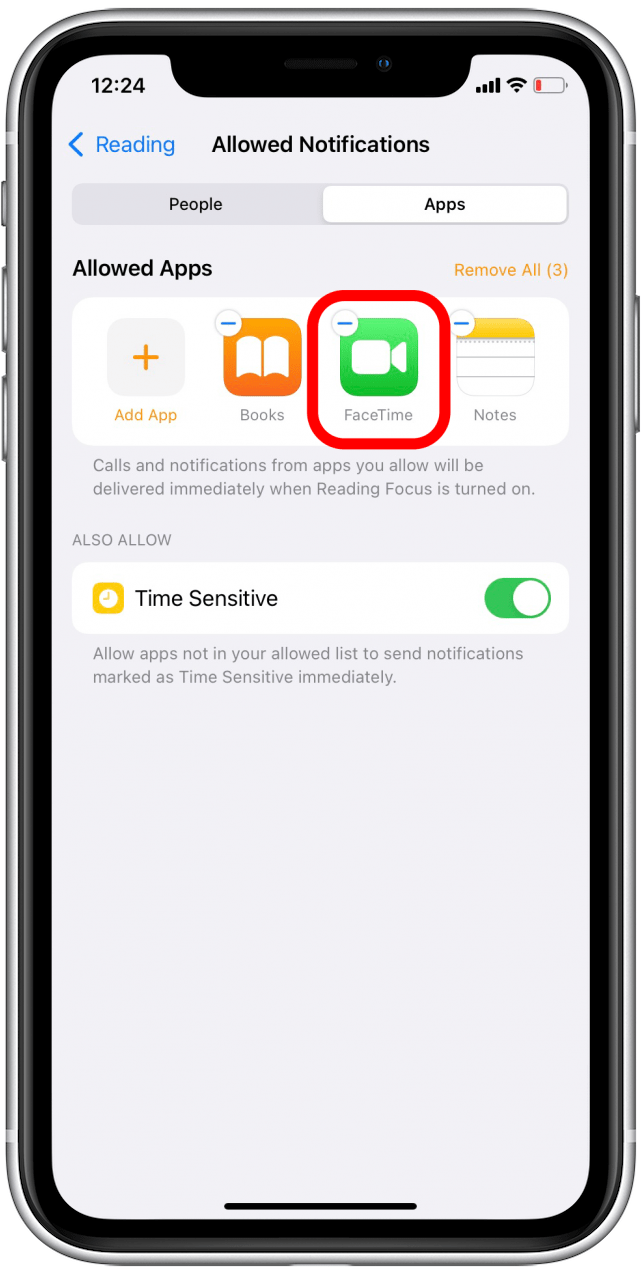 Supprimer l'application de la liste blanche du mode de mise au point