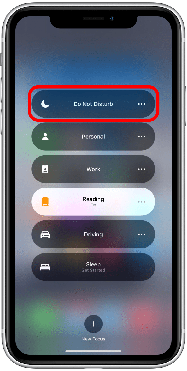 Sélectionnez le nouveau mode de mise au point