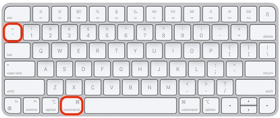 Commutation entre Windows Étape 1.1 - Commande + `