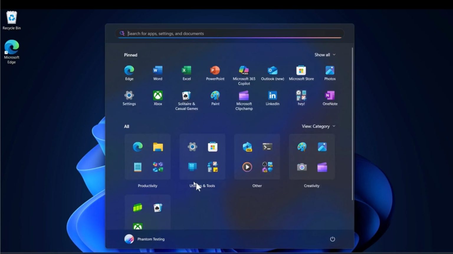 Le menu de demarrage de Windows 11 nettoie une gene