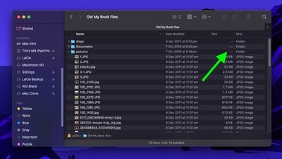 Finder Window List Voir 1
