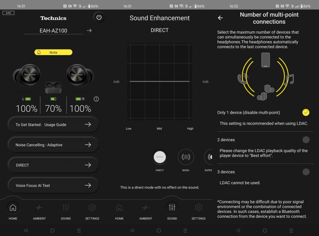 Technics AZ100 Audio Connect App