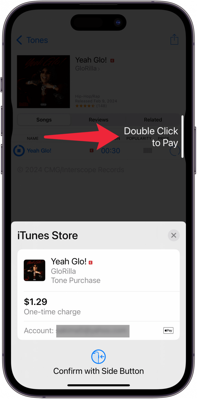 Double-cliquez pour payer la tonalité de texte personnalisée iPhone Double-cliquez pour payer la tonalité de texte personnalisée iPhone