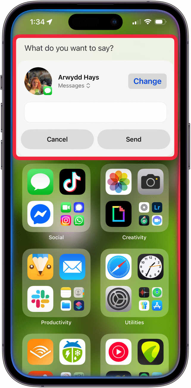Demandez à Siri d'envoyer un SMS Demandez à Siri d'envoyer un SMS